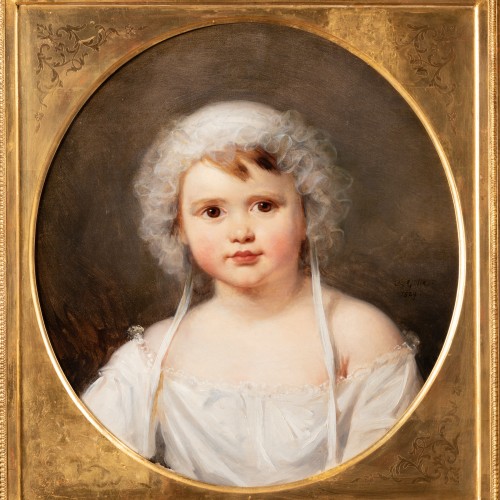 Nicolas Gosse (1787- 1878) - Portrait d’Aglaé Françoise Lebe Gigun - Tableaux et dessins Style 