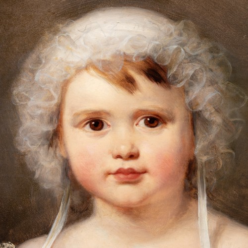 XIXe siècle - Nicolas Gosse (1787- 1878) - Portrait d’Aglaé Françoise Lebe Gigun