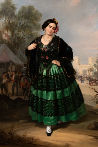 Manuel Cabral y Aguado Bejarano (1827-1891) - « La belle Andalouse » - Tableaux et dessins Style 