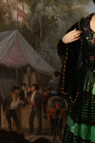 Antiquités - Manuel Cabral y Aguado Bejarano (1827-1891) - « La belle Andalouse »
