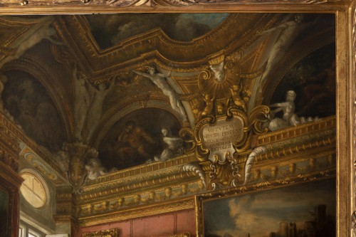 Santi Corsi (actif vers 1870-1900) - Intérieur de la salle de Jupiter au Palais Pitti - 