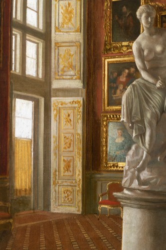 Antiquités - Santi Corsi (actif vers 1870-1900) - Intérieur de la salle de Jupiter au Palais Pitti