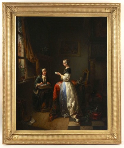 Alexis Van Hamme (1818 Bruxelles -1875) - La lecture de la lettre
