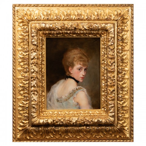 Gustave Jacquet (1846-1909) - Portrait d’une jeune fille