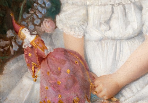 XIXe siècle - Jean-Marie DECOEUR (1822- ?) - Paire de portraits de deux petites-filles