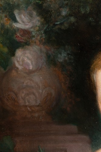 Jean-Marie DECOEUR (1822- ?) - Paire de portraits de deux petites-filles - 