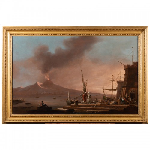 Éruption du Vésuve - atelier de Charles Francois Lacroix de Marseille
