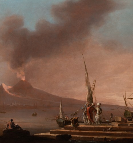 Éruption du Vésuve - atelier de Charles Francois Lacroix de Marseille - Tableaux et dessins Style 