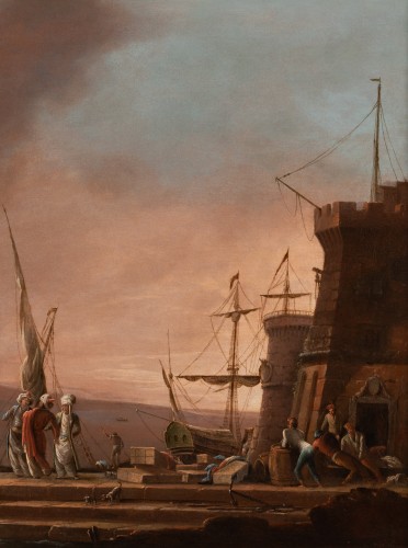 Tableaux et dessins Tableaux XVIe siècle - Éruption du Vésuve - atelier de Charles Francois Lacroix de Marseille