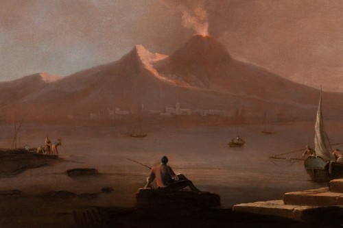Éruption du Vésuve - atelier de Charles Francois Lacroix de Marseille - Segoura Fine Art