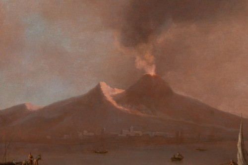Éruption du Vésuve - atelier de Charles Francois Lacroix de Marseille - 