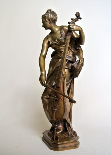 Sculpture Sculpture en Bronze - "Violoncelliste" d'après Louis Ernest Barrias (1841/1905)