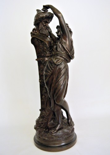 "L'offrande à Bacchus" d'après Carrier-Belleuse (1824-1887) - Sculpture Style Art nouveau