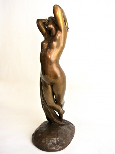 Une heure de la nuit d'après Joseph Pollet (1814-1870) - Sculpture Style Art nouveau