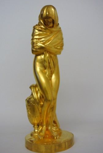 Art nouveau - L'Hiver ou la Frileuse d'après Jean Antoine Houdon (1741-1828)