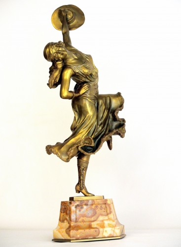 "Danseuse du Mexique" Claire-jeanne-Roberte Colinet (1885/1972) - Sculpture Style Art Déco