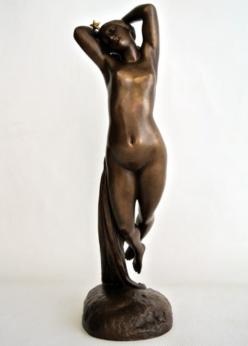 Une heure de la nuit - Joseph Pollet (1814-1870) - Sculpture Style Art nouveau