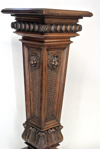 Objet de décoration Colonne Piédestal - Gaine "Aux lions"