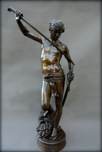 David vainqueur - Antonin Mercié (1854-1916) - Sculpture Style 