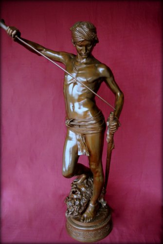 David winner - Antonin Mercié (1854-1916) - Sculpture Style 