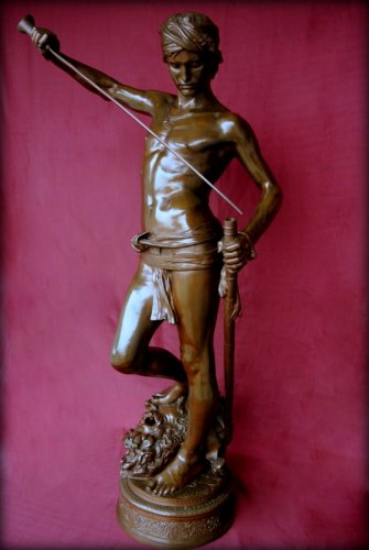 Sculpture  - David winner - Antonin Mercié (1854-1916)