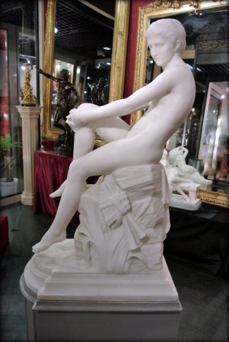 &quot;Chloé&quot; marble sculpture signed  A VASSELOT