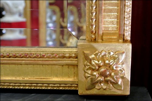 Napoléon III - Miroir doré à la feuille d'or fin XIXe