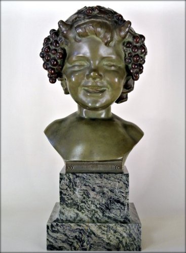 Sculpture Sculpture en Bronze - Jeune Bacchus souriant