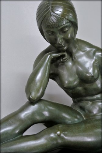 XXe siècle - Statue en bronze signée Morante