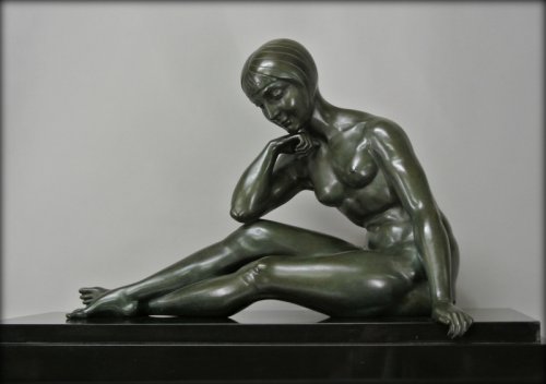 Art Déco - Morante signed bronze statue