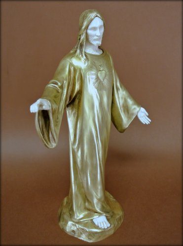 "Le Sacré coeur de Jésus" statue signée P Gasq - Marc Menzoyan