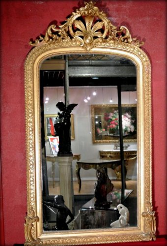 Miroir à fronton d'époque XIXe