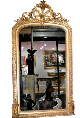 Miroir à fronton d'époque XIXe