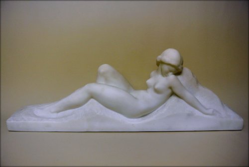 Art Deco Marble Sculpture signed Gennarelli - Sculpture Style Art Déco