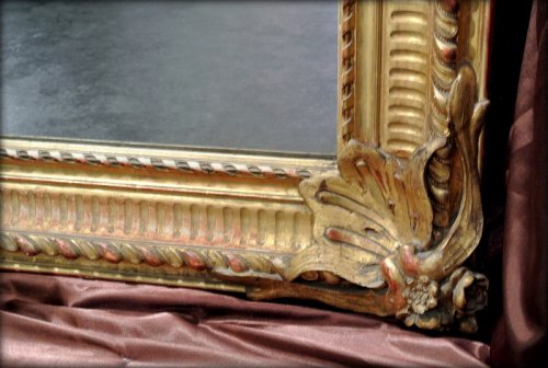 Antiquités - Paire de très grands miroirs Napoléon III