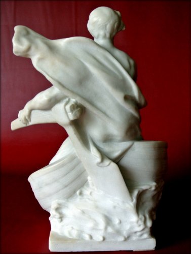 XXe siècle - Sculpture en marbre signée G COLIN