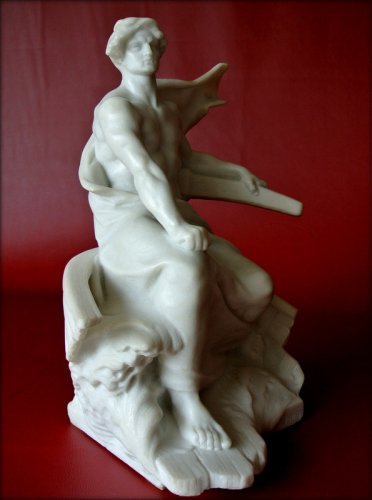 Carrara marble Sculpture by G COLIN - Art Déco