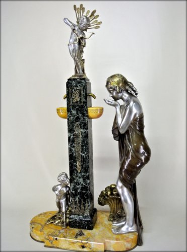 Sculpture Sculpture en Bronze - Jeune femme à la fontaine - Charles PEYRE (1872 - 1949)