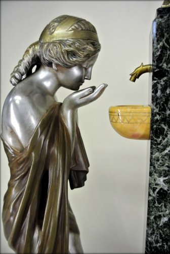 Antiquités - «Young woman at the Fountain of Cupid» by Charles Raphaël Peyre