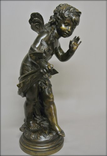XIXe siècle - Le Message - bronze signé Auguste Moreau (1834 - 1917)