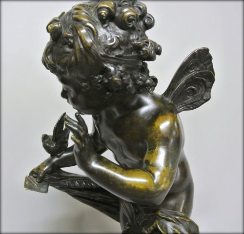 Antiquités - &quot;The message&quot; bronze signed  Auguste Moreau