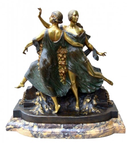 Art-Nouveau statue signed J D Guirande ( Joe Descomps)