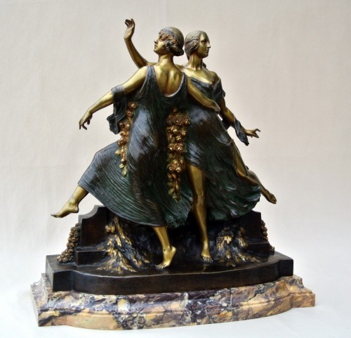 Art-Nouveau statue signed J D Guirande ( Joe Descomps) - 