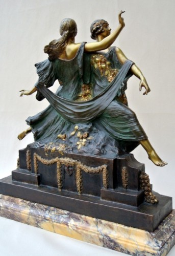 Antiquités - Art-Nouveau statue signed J D Guirande ( Joe Descomps)