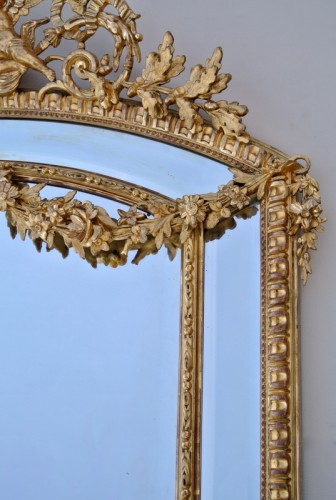 Miroir à fronton d'époque Napoléon III - Marc Menzoyan