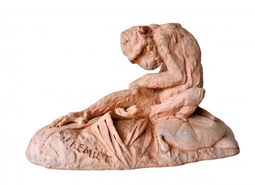 Terracotta signed E FREMIET (Emmanuel Frémiet 1824/1910)