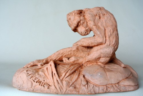 Terracotta signed Emmanuel Frémiet (1824-1910) - Sculpture Style Art nouveau