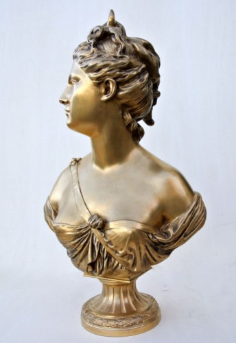 Sculpture Sculpture en Bronze - Diane Chasseresse - d'après Jean Antoine Houdon