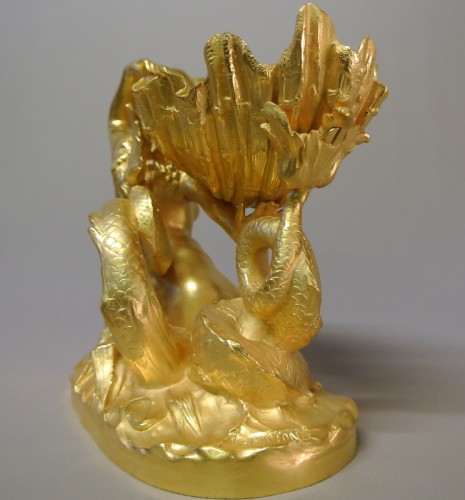 Antiquités - Paire de coupes en bronze doré par Marioton et Sandoz (Epoque 1900)