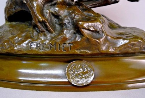 Conducteur de char romain - Emmanuel FREMIET (1824-1910) - Sculpture Style Art nouveau